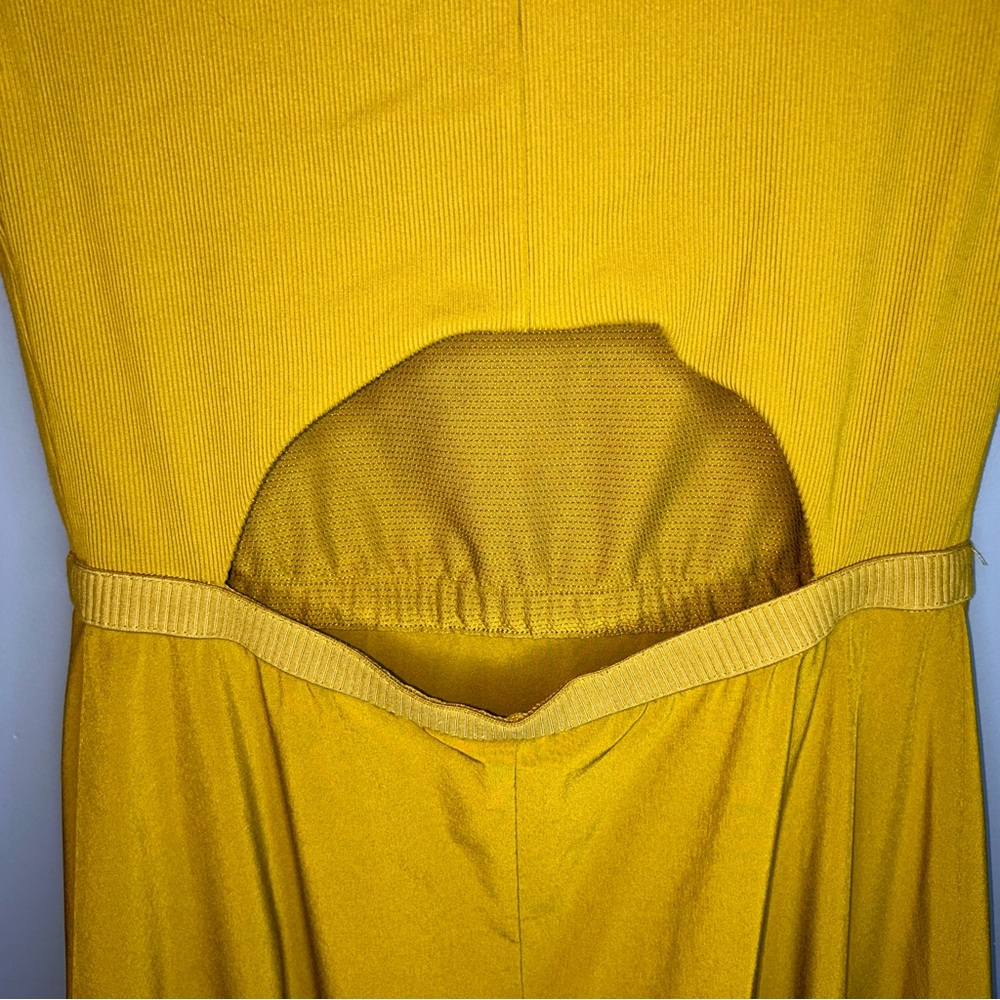Athleta Ryder Dress Brass Yellow Sleeveless Midi Size Small - Picture 6 of 11